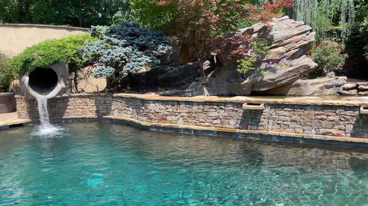 Stone waterfall